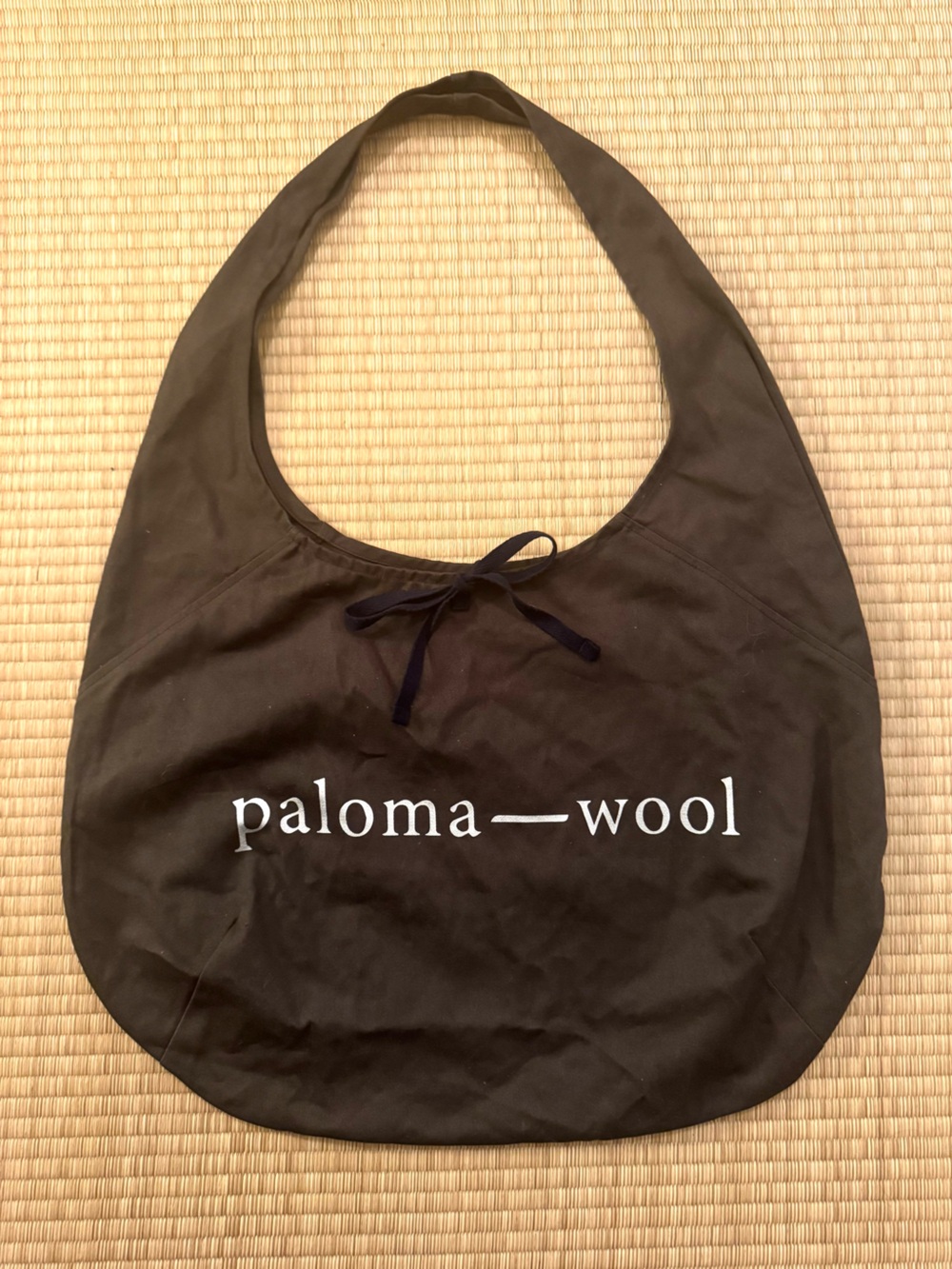 Paloma Wool Brown Logo Canvas Shoulder Tote
